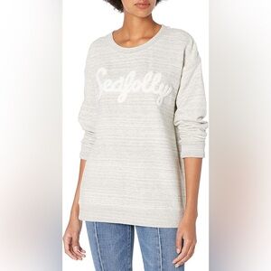 Seafolly Women's Light Gray Crew Neck Sweater